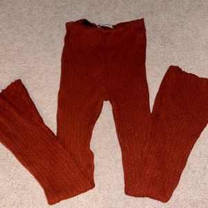 Ribbed Burnt Orange Pants